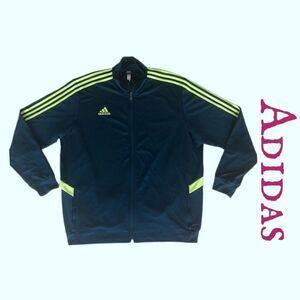 Adidas Climalite Full Zip Long Sleeve Track Jacket Sz 2XL